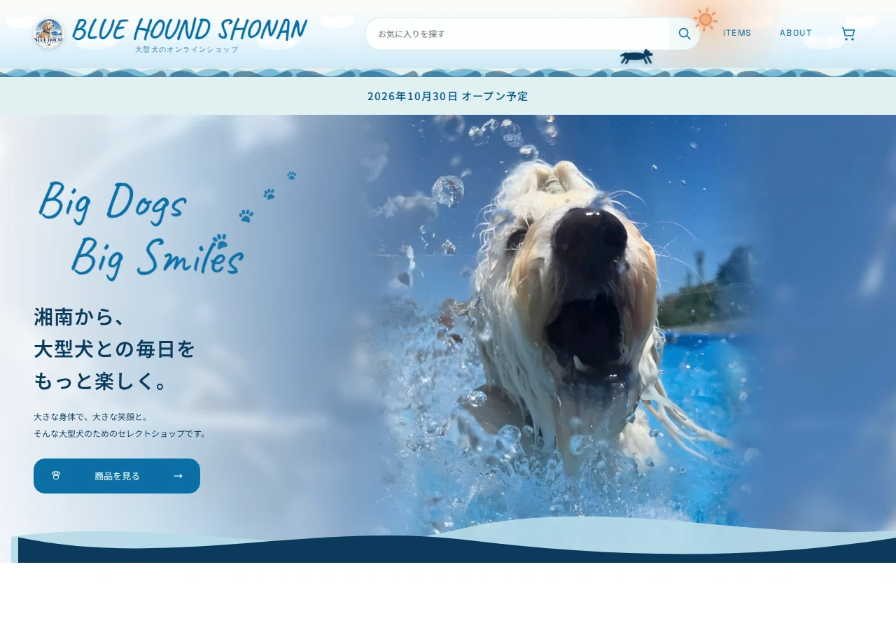 BLUE HOUND SHONANのサイト・PC表示